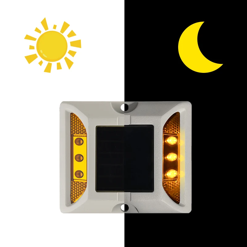 30T Грузоподъемность IP68 Водонепроницаемый приподнятый дорожный Маркер Солнечный кошачий глаз дорожные шпильки с ножками
