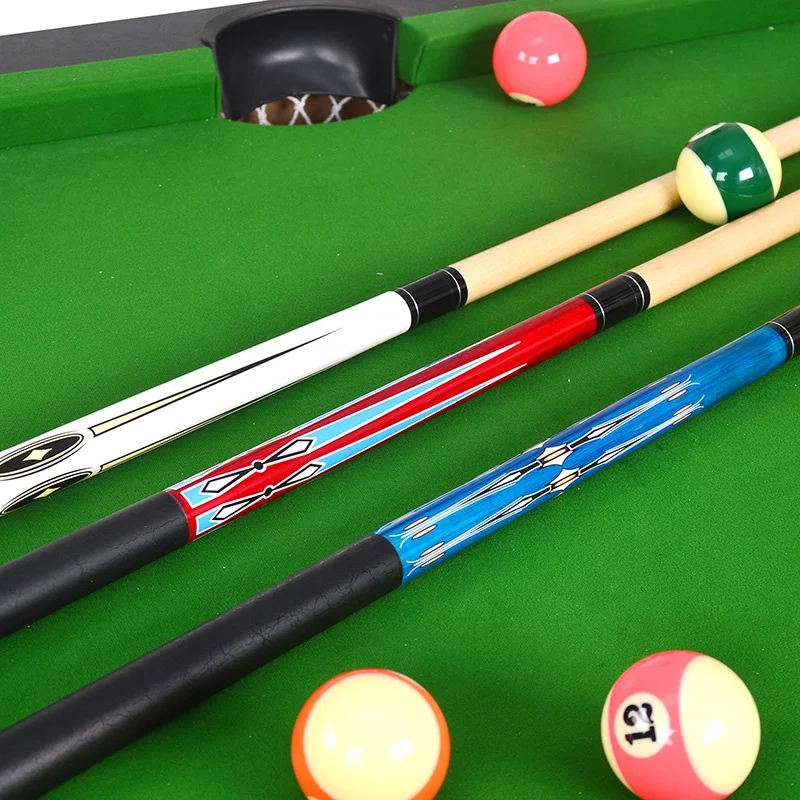 Бильярдный наконечник кия соединение из нержавеющей стали бильярдный палка 146 см клена с кожаной краской ручки TP-C4806 синего цвета