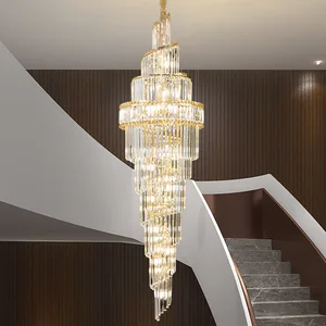JACKSUN Led Large Modern Luxury Gold K9 Crystal Chandelier Classic Designer Room Wedding Decoration Pendant Lights