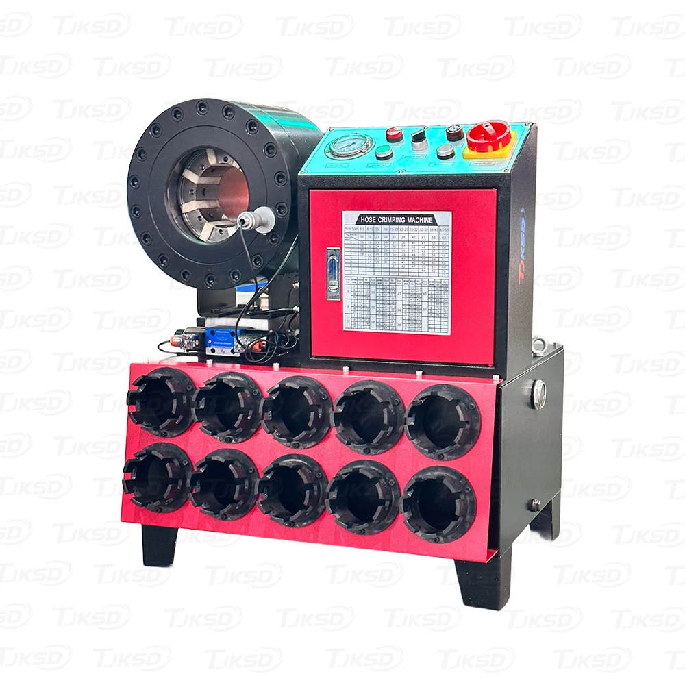 DX68 DX69 Factory Automatic 1/4-2'' P32 P20 Hydraulic Hose Pipe Pressing Tool Crimper Excavator Hose Crimping Machine