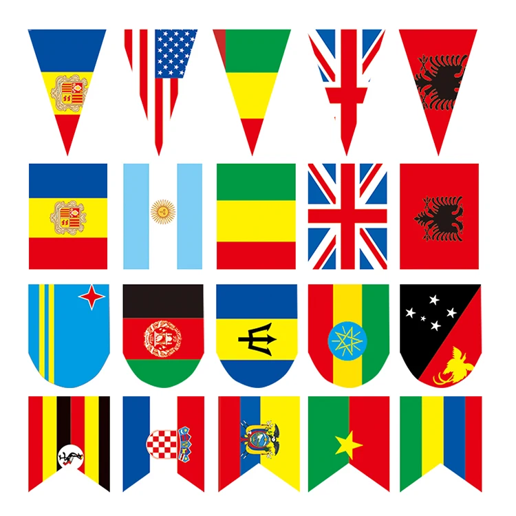 Individuell gestaltbare Hängefahnen aus Satin und Polyester für Sportveranstaltungen und Festivals. Einfache Einrichtung mit Digitaldruck, inklusive Seil und Clips._voghion.com