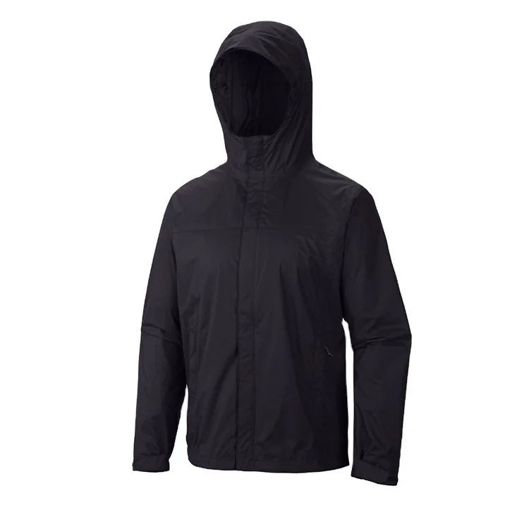 black waterproof running jacket
