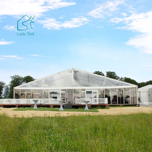 Chinese Supplier Transparent Canopy Small Tent Wedding Event Party PVC Aluminum Tent With Flooring