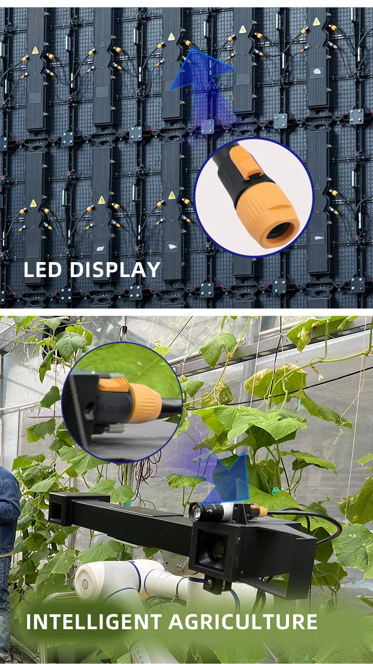 Description Picture 6 of itemLED Display 3 Core Power Male Plug Female Socket IP67 Waterproof Outdoor Industrial Aviation Circular Connector SAC3MX YF-24