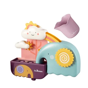 ITTL Baby Bathing Elephant Non-toxic Plastic ABS Bathroom Shower Toys With 3 Sucking Disc