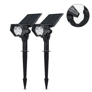Vertak 120 Degree Beam Angle Solar Spot Light Outdoor Ip65 Solar Power Led Outdoor Lights with 2 Working Mode