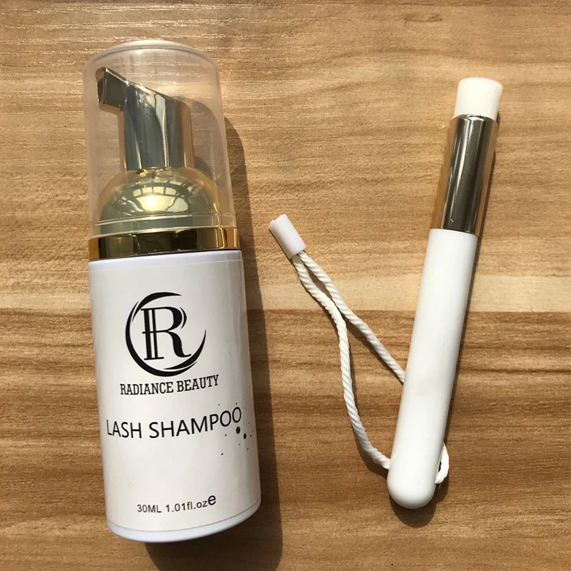 Оптовая продажа, Собственная торговая марка, OEM, золотой, серебряный, розовый, золотой колпачок для наращивания ресниц, Очищающий пенный шампунь для ресниц