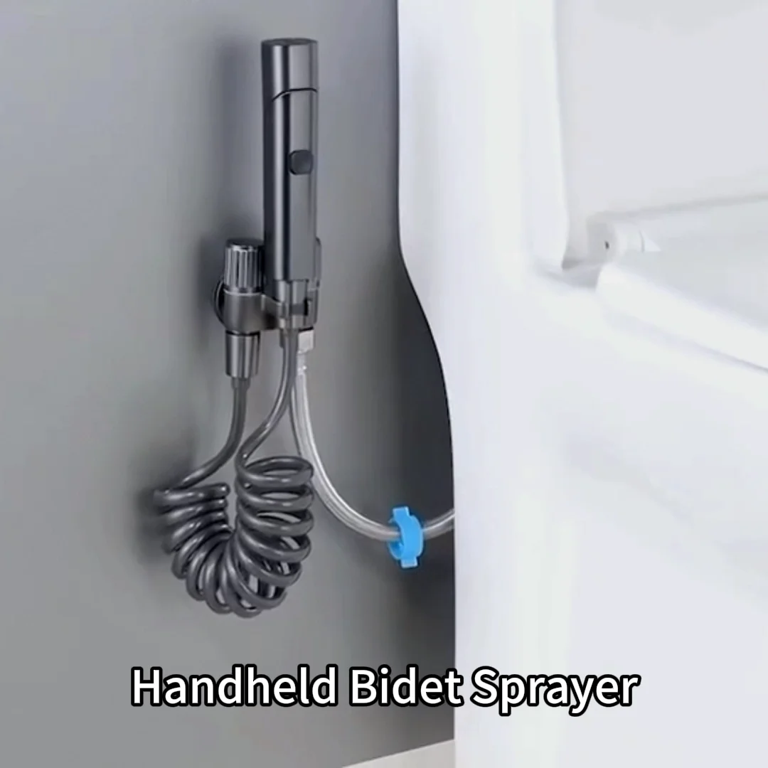 Stainless Steel Handheld Bidet Sprayer - Adjustable Pressure Toilet Cleaner Faucet For Bathroom Hygiene