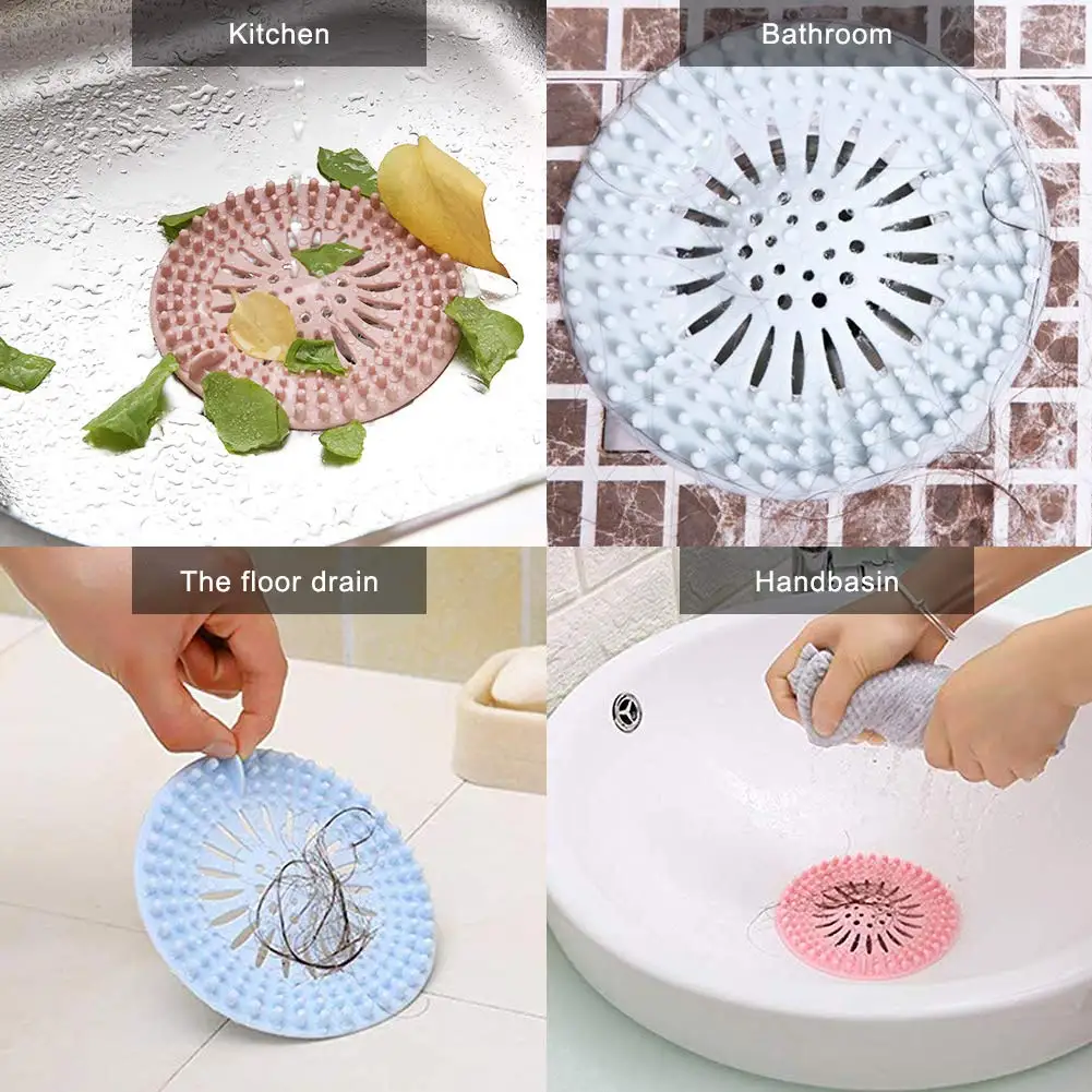 Dropship Round Silicone Drain Hair Catcher Drain Cover Hair Trap