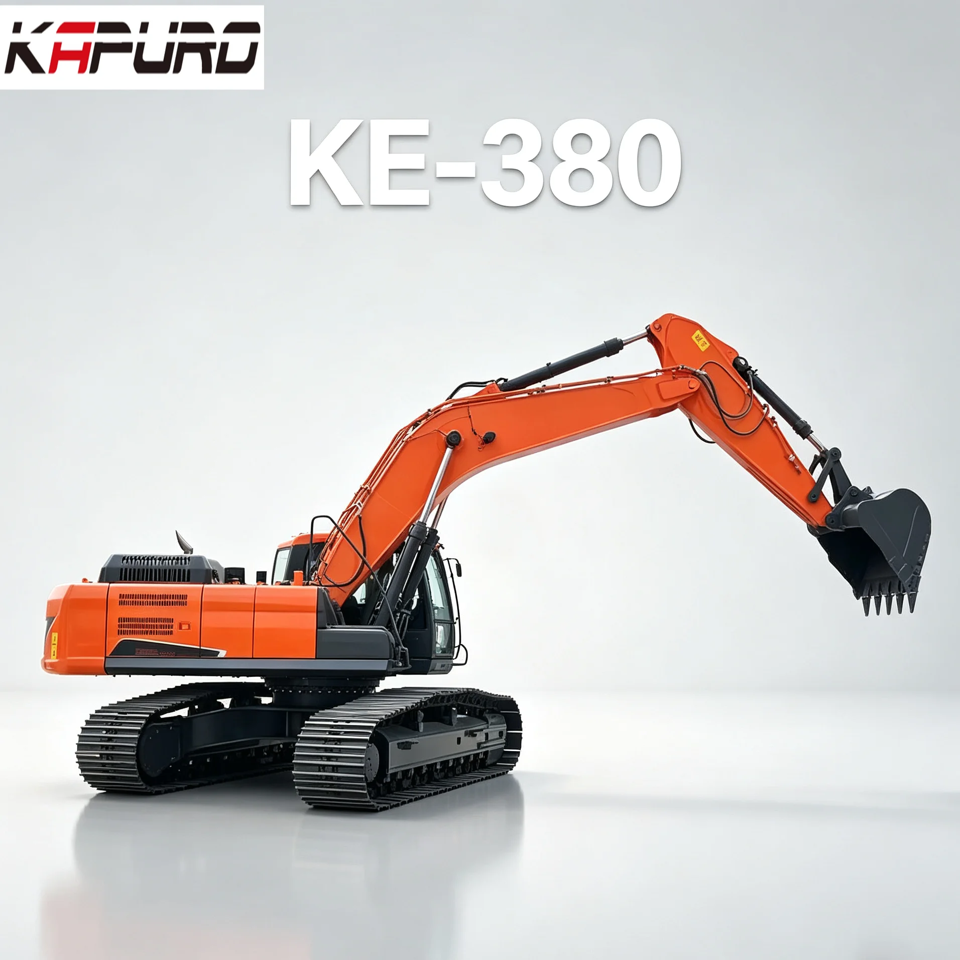 KE-380 38 Ton 235 kN Uitgrawkrag Groot Swaarlastuitgrawer Doosan Dryfkragstelsel KYB Kawasaki vir Mynbou en Diep Uitgrawing