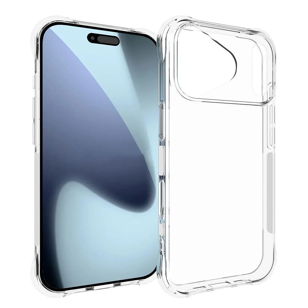 Laudtec Transparent Clear TPU Slim Cellphone Cover for iPhone 17 Pro 2025 Anti-slip TPU Bumper Phone Case