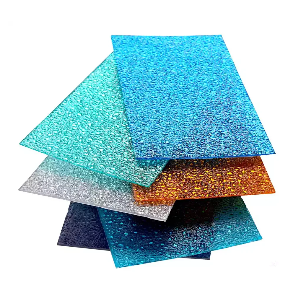 Diamond Polycarbonate Embossd Sheet Decorative PC Polycarbonate Embossed Sheets for Gate