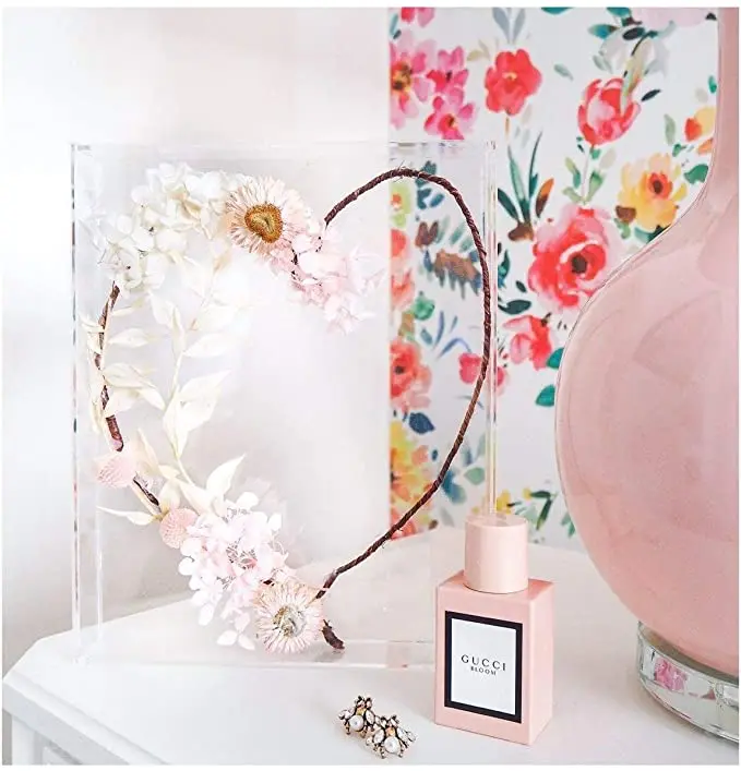 Boîte De Présentation Acrylique Transparente - Vitrine Pour Fleurs Séchées, Photos, Cartes - Protection Anti-poussière
