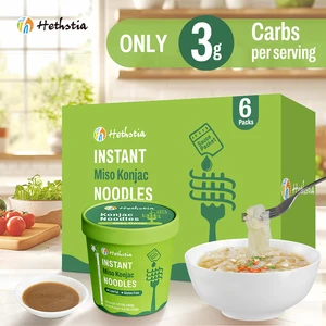 Healthy Instant Miso Flavor Konjac Noodles-Low Calorie Low Carb Gluten Free Vegan Box for Weight Management Diet