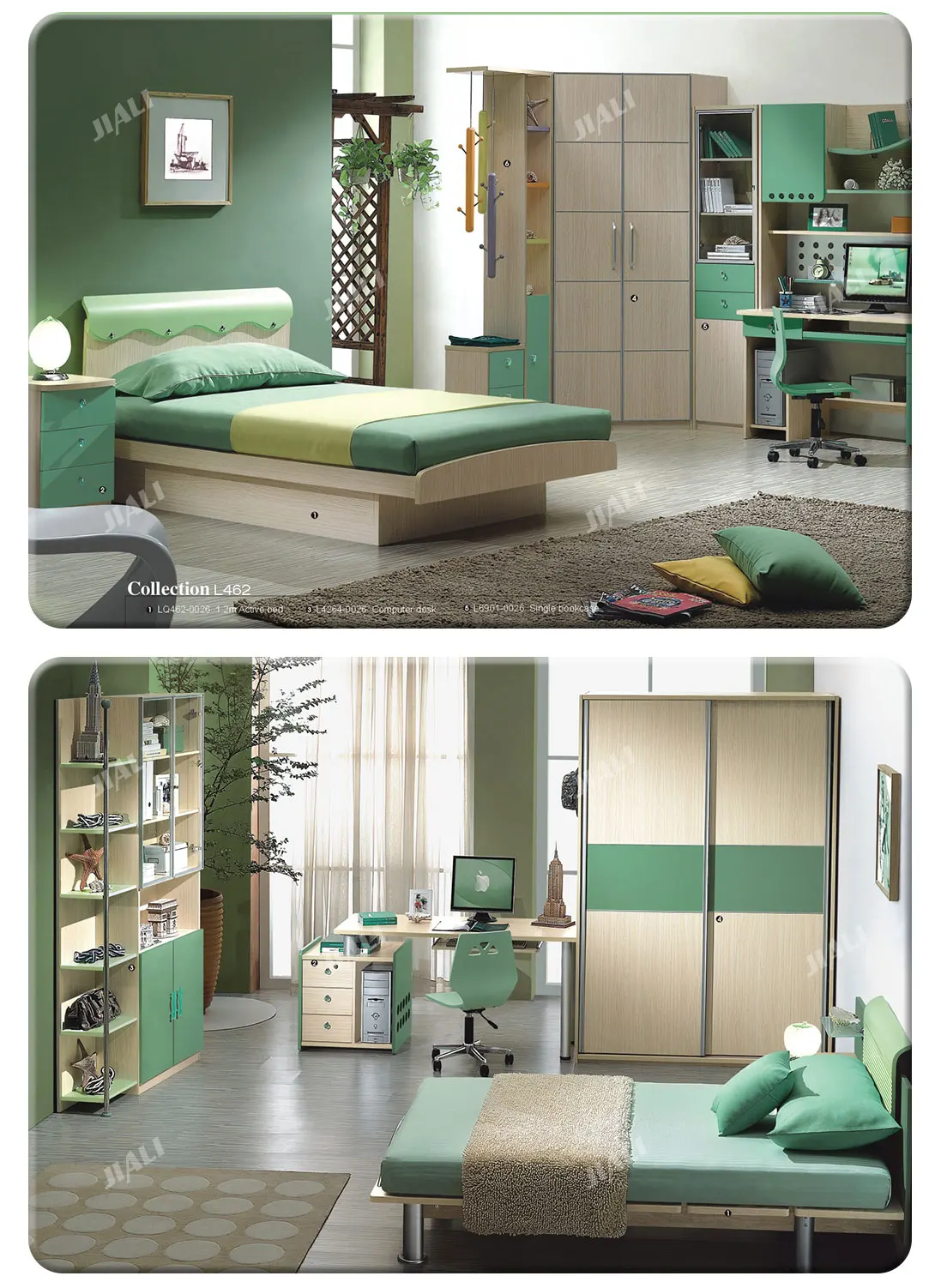 Wholesale Manufacture Wooden Kids Boys Bedroom Set Children's Room