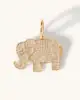 Pendentif éléphant incrusté de diamants