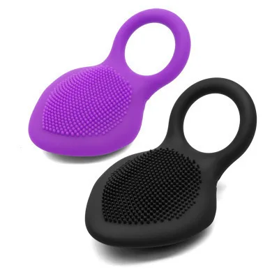 Time Delay Vibrating Cock Ring with Massager Brush Silicone Sex Toys Quiet USB Charged Penis Rings Vibrator 10 Speeds