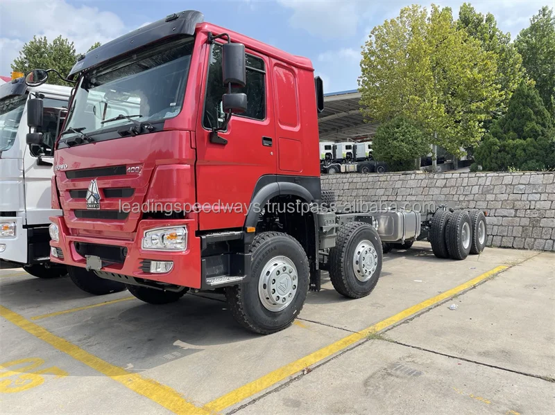 New 400 Hp Sinotruk Howo Cargo Truck Long Chassis 8x4 Weichai Engine ...