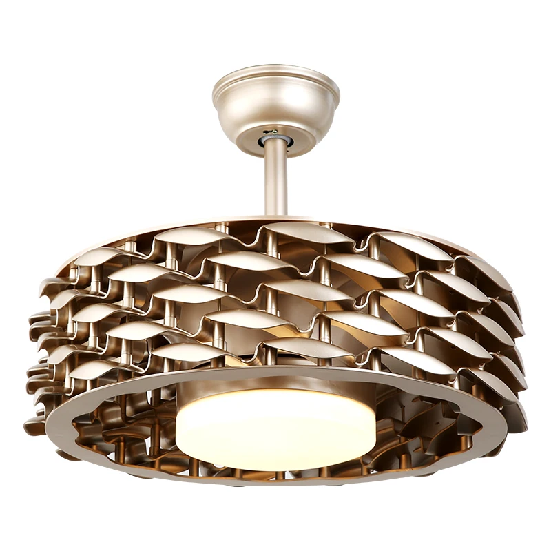 Bladeless 6 Speed DC Ceiling Fan Light Without Blade Led Ceiling Fan Chandelier Remote Control Led Ceiling Light with Fan