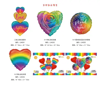 Gay Pride Foil Balloons Party Decorations Love Is Love Rainbow Balloons ...