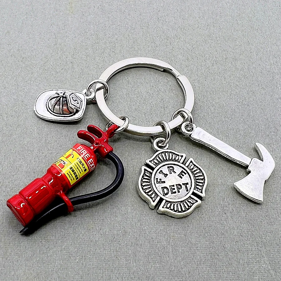 70 Models Firefighter Theme Metal Key Chains by CUSTOMAMA
