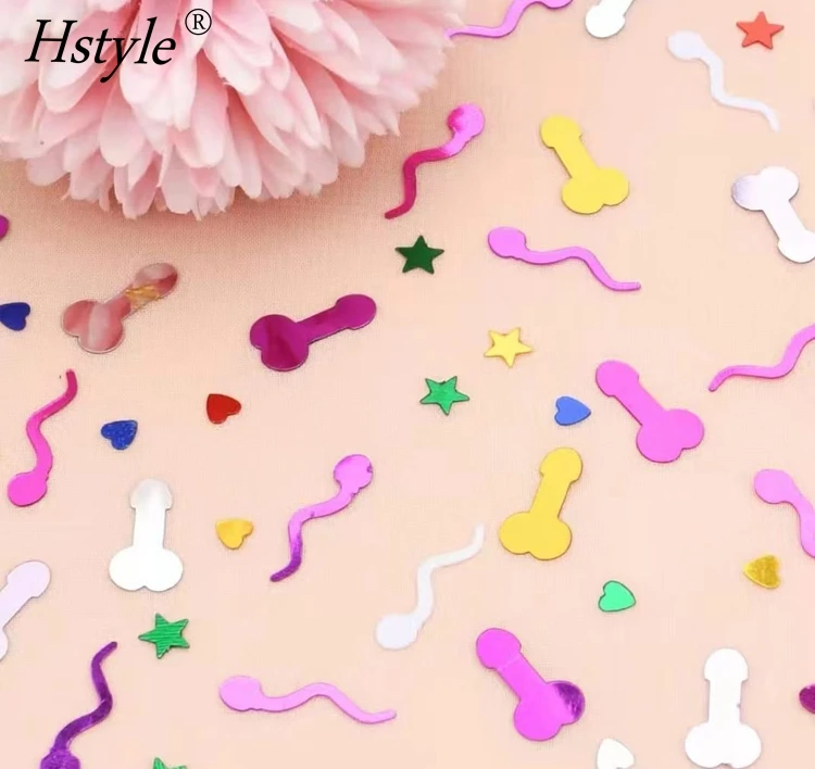 Colorful Sperm Confetti Cute Multi Styles Confetti Bridal Shower Party Confetti Cannon Celebration Bachelorette Party SD2287