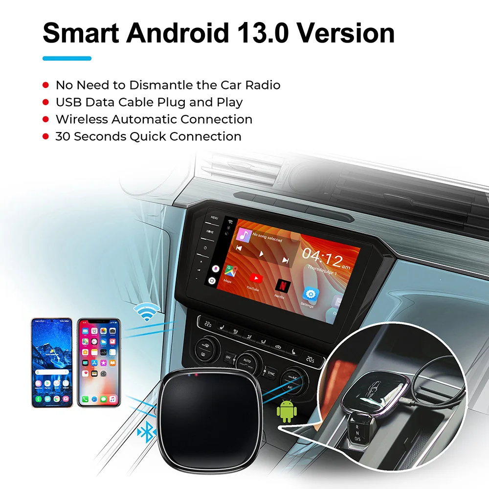 2023 Magic Box Carplay Android 13 Mini Multimedia Boxes Usb Wireless