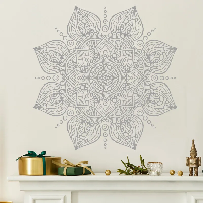 Large Mandala Vinyl Wall Decal Meditation Yoga Studio Decoration Large  Flower Mandala Bedroom Living Room Decor Wallpaper - Buy Yoga Studio  Decoration,Vinyl Wall Sticker,Mandala Wall Decal Product on 