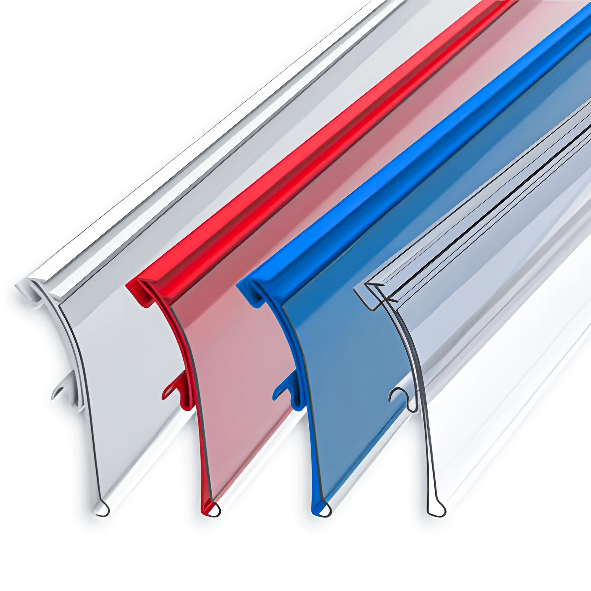Plastic Label Holders for Metal Racks and Shelves With Protective Films Data Strip Price Holder for Shelves