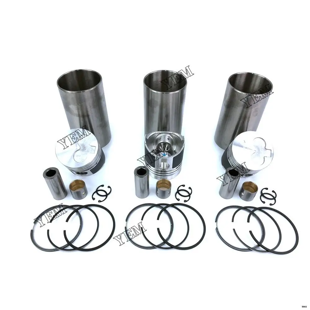Engine Cylinder Liner Kit With Piston Rings Liners Fit for Mitsubishi K3H Aftermarket Spare Parts