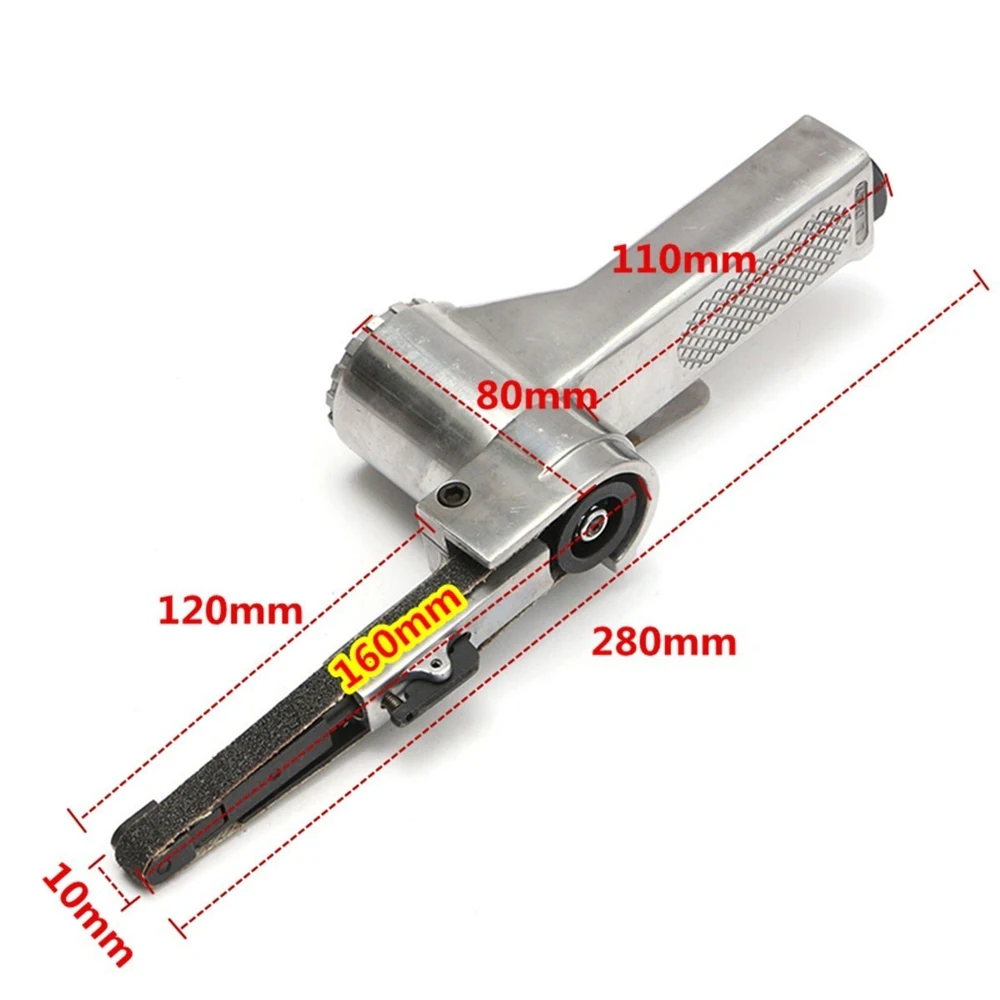 Ponceuse à Bande Pneumatique – 10 X 330 Mm – Pour Polissage Aluminium – 90 Psi