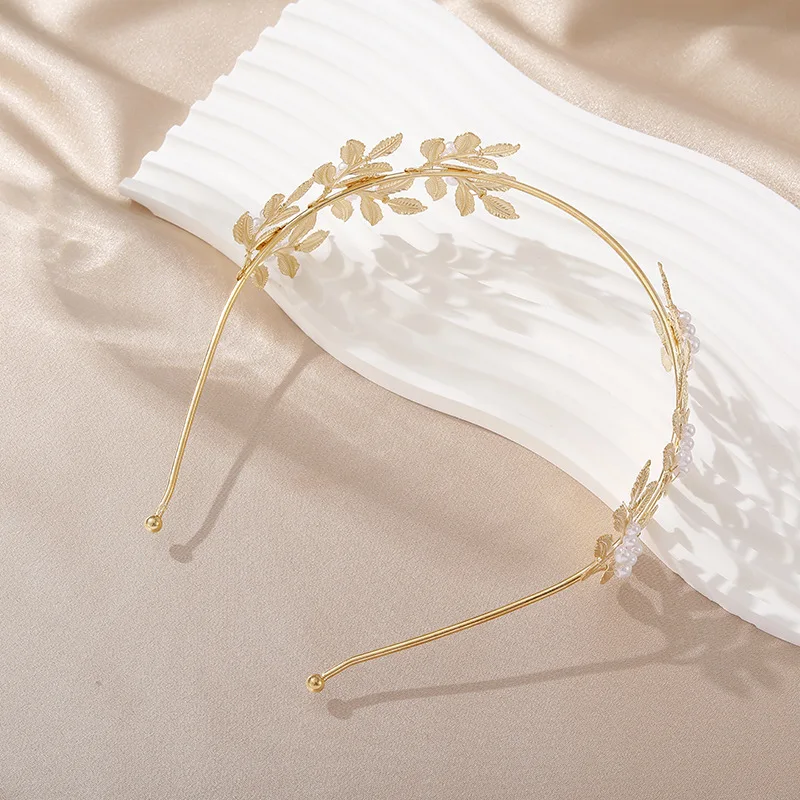 Couronne Déesse Or Feuille De Laurier - Serre-tête Mariage, Fête, Photo