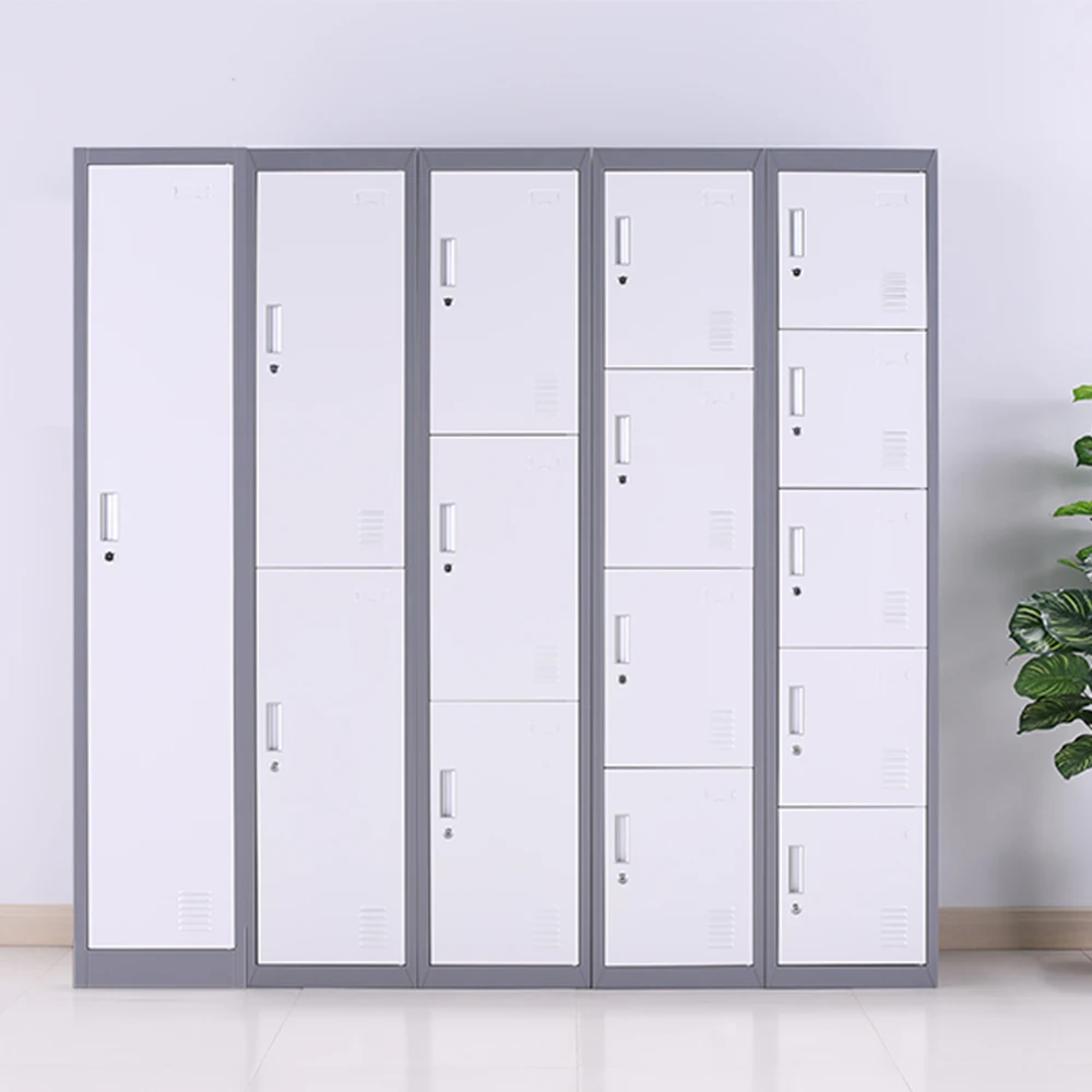 school locker 3 doors horizontal metal locker
