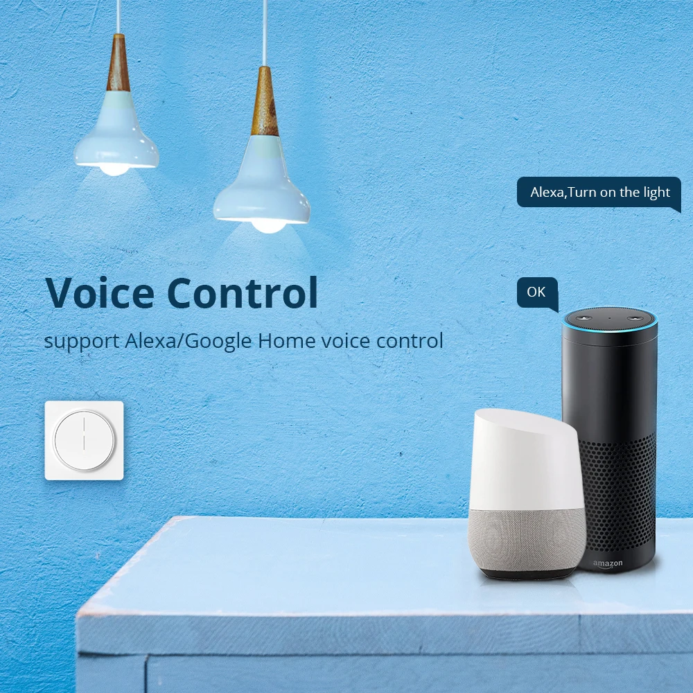 Zemismart EU Zigbee Wifi Dimmer Switch Smart Home Control