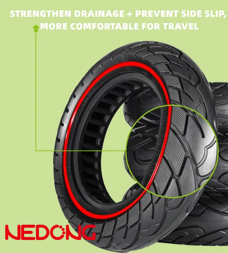 Nedong 10x2.5/36groove Nonpneumatic Tires Airless Electric Scooter