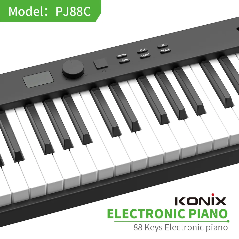 INGBELLE PH88C ポータブル電子ピアノ 電子ピアノ 88鍵盤 88鍵 キーボード スリムボディー MIDI 卓上