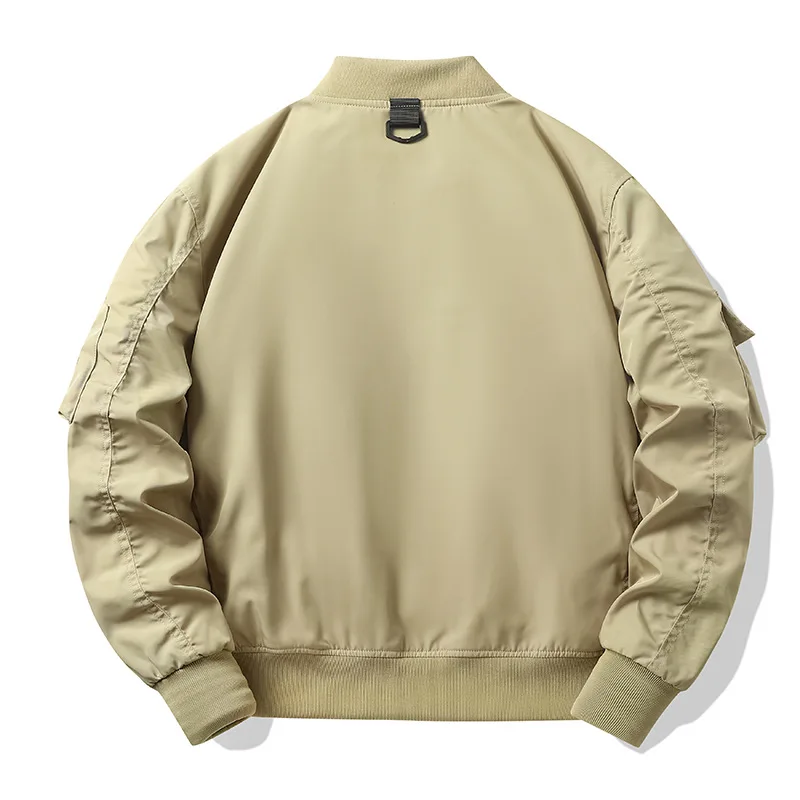 2024 Men's American Retro High Quality utility Multi-pockets workwear waterproof bomber jacket_voghion.com