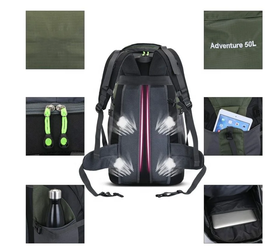 Hot Sell Custom Camping Backpack Waterproof Travel Hiking Backpack