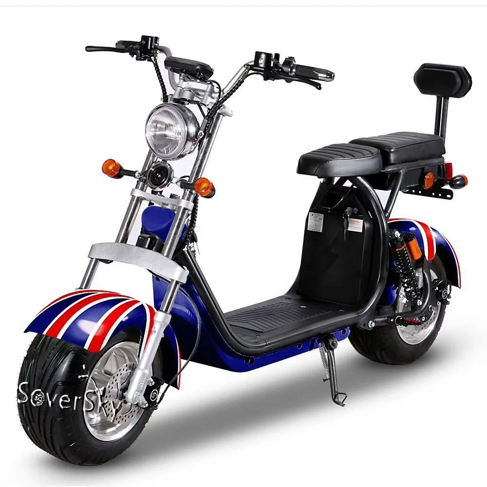 SoverSky 2021newest arrival USA warehouse hot selling electric scooters 20ah 24ah 28ah 1500w 2000w citycoco fat tire ebikes