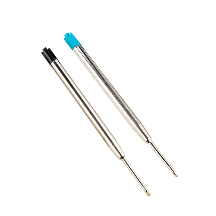 noir recharges de stylos à bille base moyen nib le métal l'encre bleu 