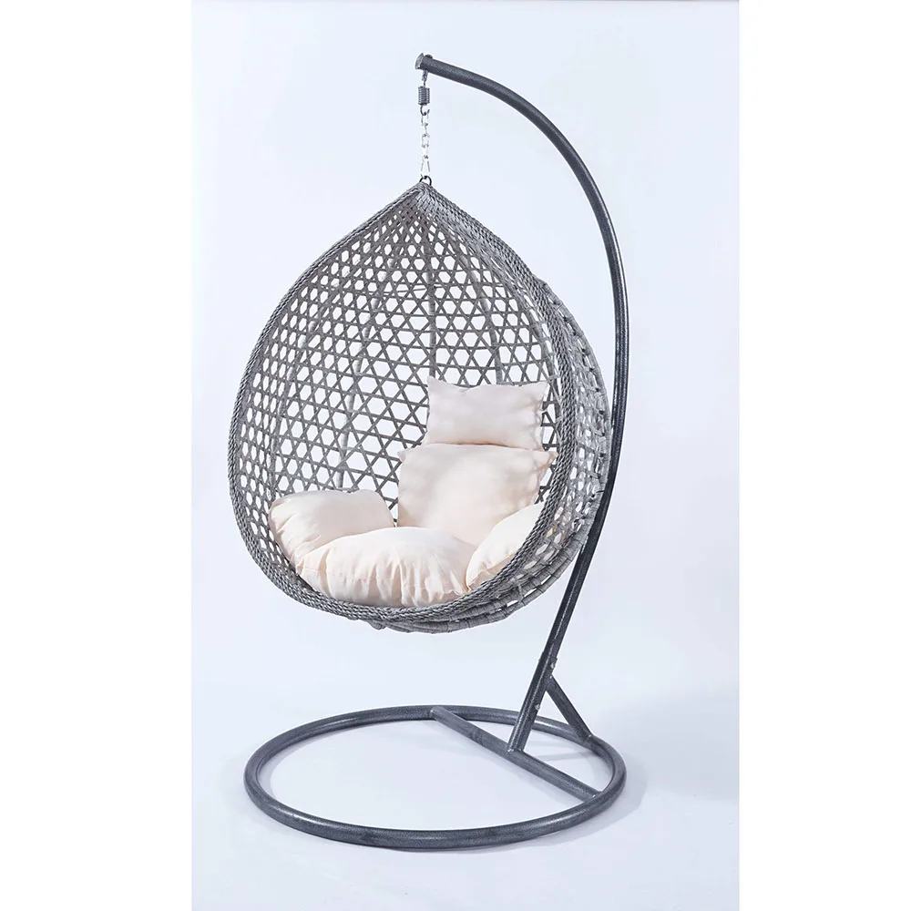 product traditional metal outdoor patio furniture two seater egg chair with hanging restaurant style-5