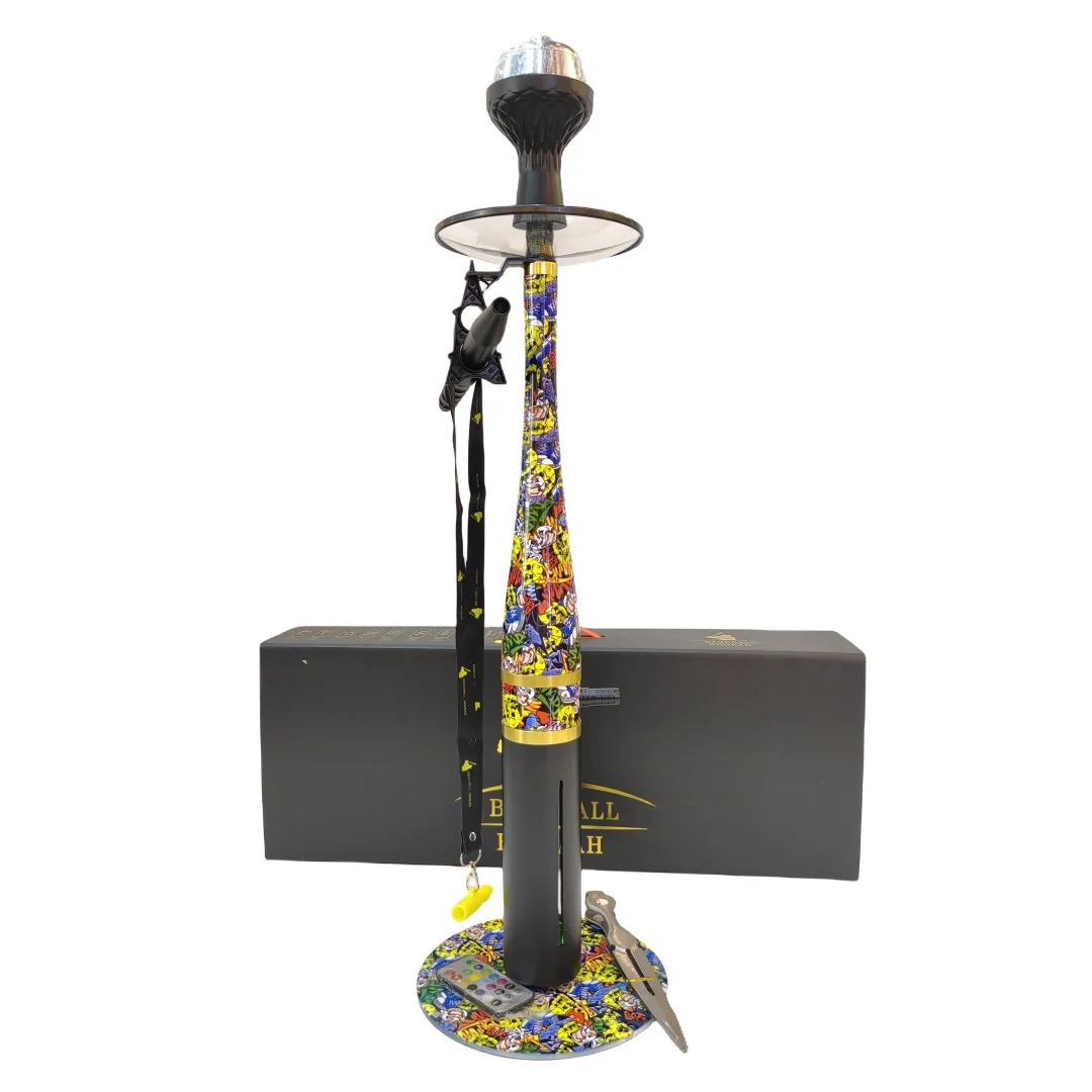 Large Chicha Russian Baseball Bat Hookah Set Custom Logo Aluminum
