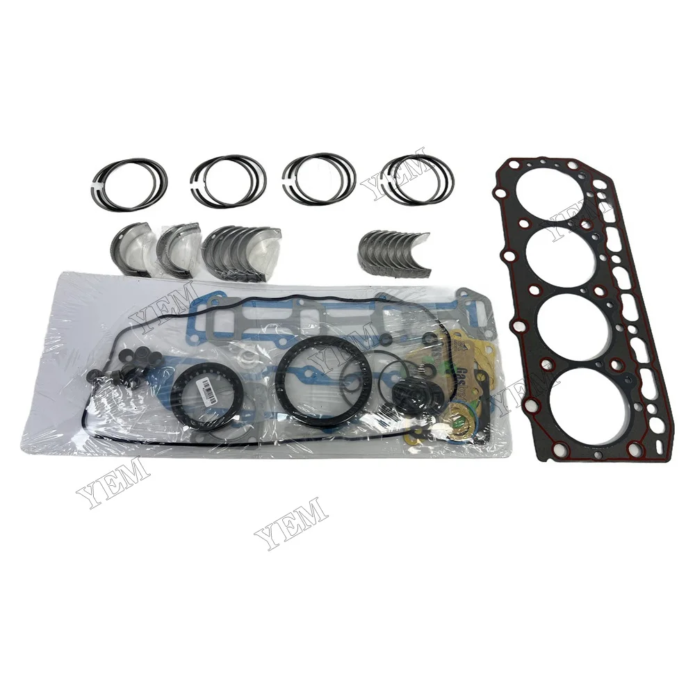 New Full Gasket Set&Bearing Kit&Piston Rings for Yanmar 4TNV86 TK486V Engine