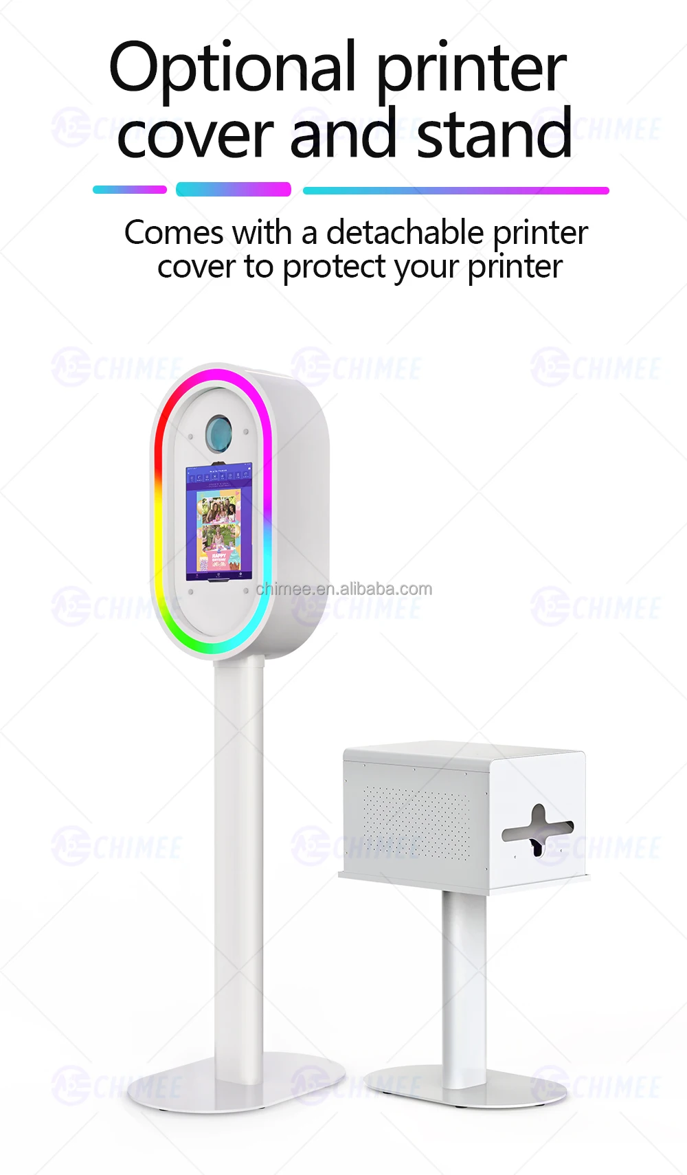 New Trend Oval Booth with RGB Lighting Automated Photo Booth for Events ...