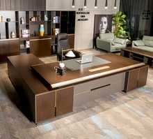 Custom Production Of High End Modern Design Commercial Office Furniture Wooden Executive Desks For General Managers
