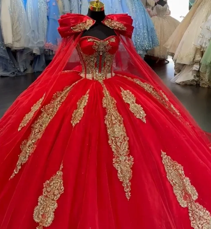 red and gold dress for wedding DreamDress By PMN Alessia Ao Dai Inspired Wedding Dress Gown Illusion Sweatheart Golden Accents Chiffon Pants | Size: 18