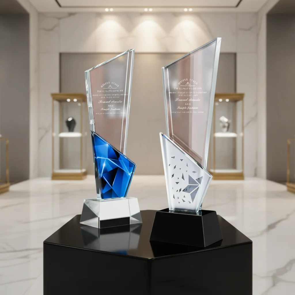 Vente en cours - Haut de gamme créatif de haute qualité, souvenirs gravés, ornements de bureau, trophées en cristal