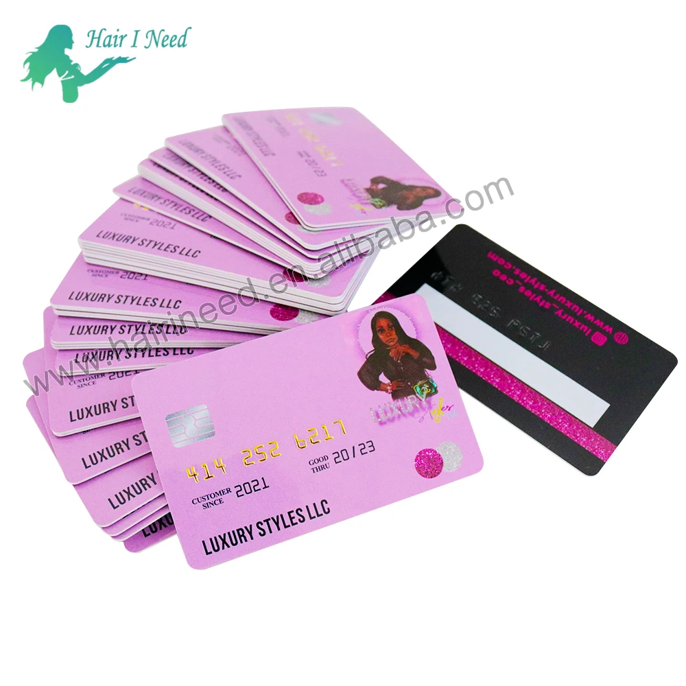 PVC Personalized Business Cards Print Custom Plastic Loyalty Membership Gift PVC Magnetic VIP Thank You Foil Stamp Credit Card