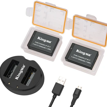 KingMa-LP-E17 Camera Battery Dual USB Charger Kit for Canon EOS RP M3 M5 M6 M6 II 250D 200DII 750D 760D 800D 850D 77D Battery detail image