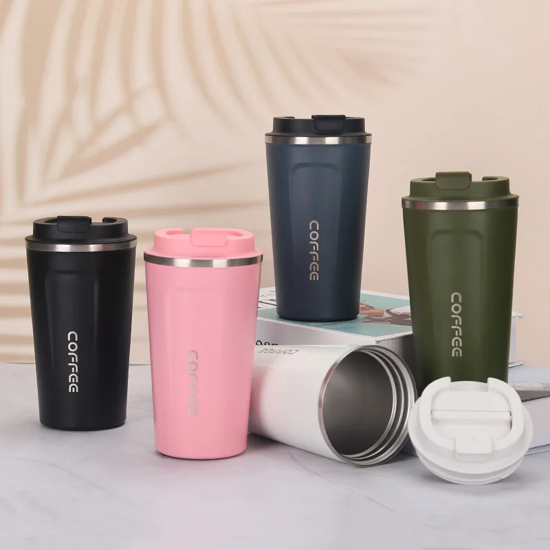 380 ml 510 ml Double Wall Stainless Steel Thermo Coffee Travel Car Tea Beer Milk Mugs Cup with Lid Tumbler Cups in Bulk